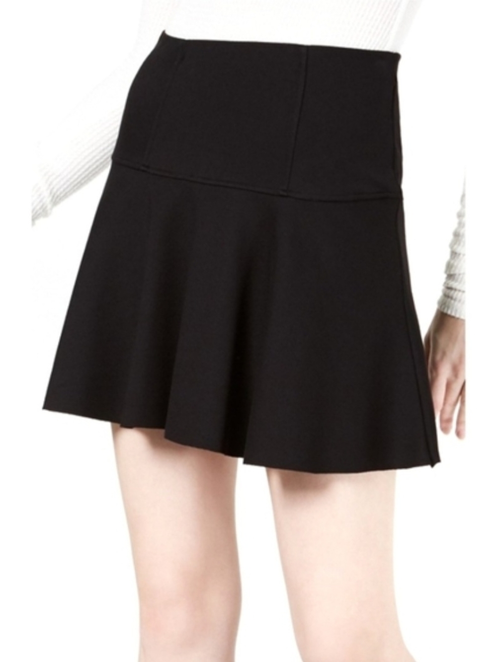 NWT Free People Black Mini Skirt Size L - Picture 2 of 3